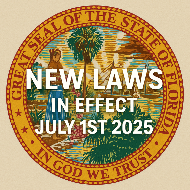 Read more about the article New Florida Laws Effective July 1st 2025